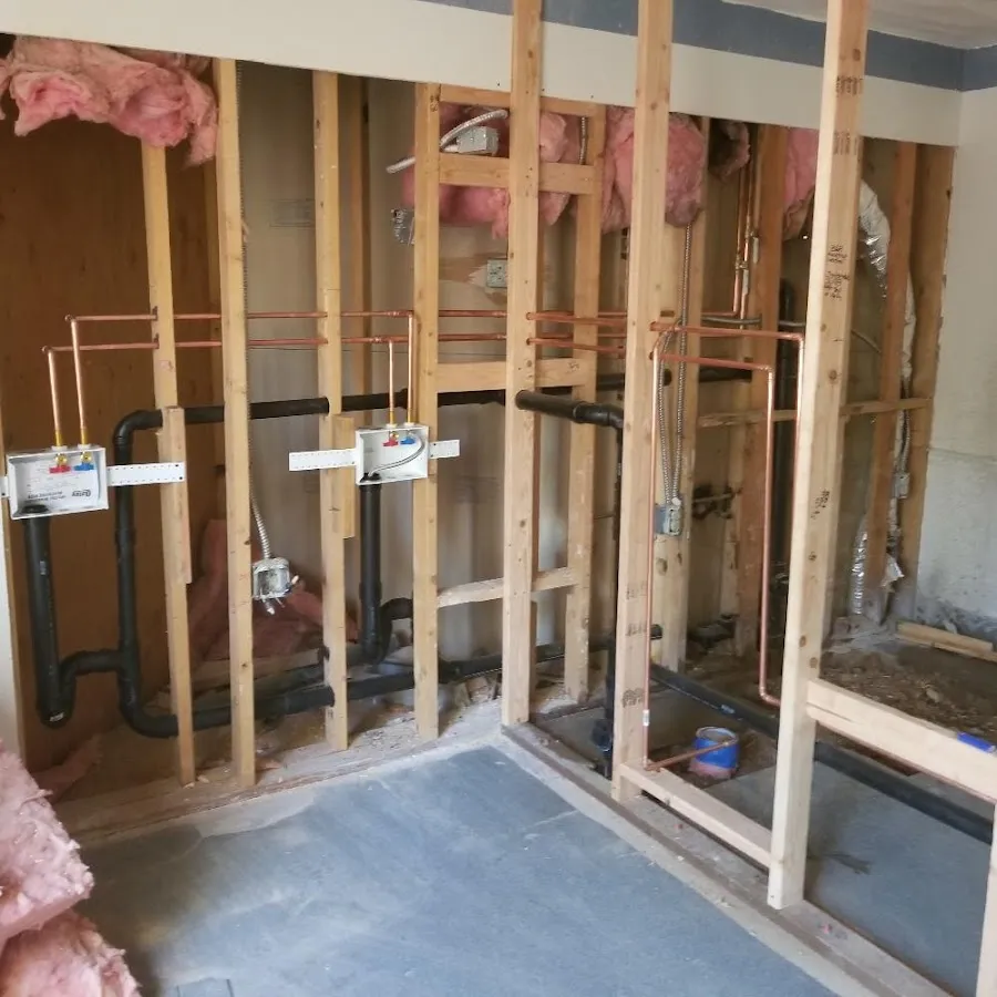 Copper pipe rough-in and plumbing installation in Bothell East